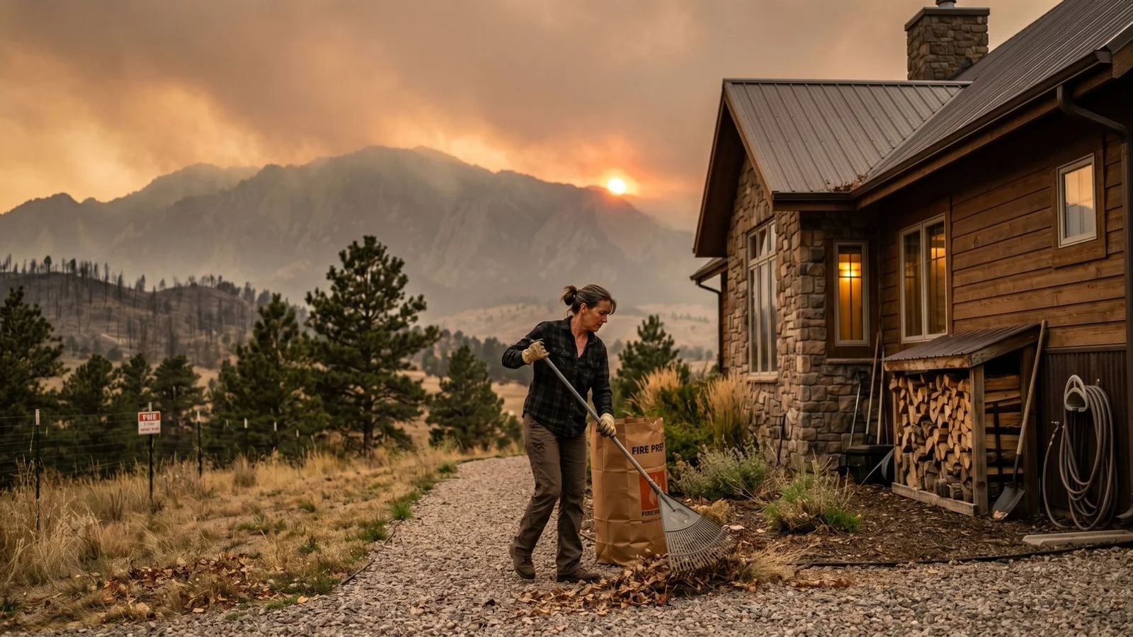 Boulder County home under wildfire haze across the Front Range