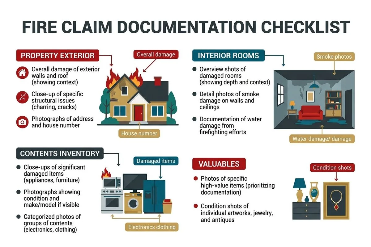 Checklist of fire claim documentation