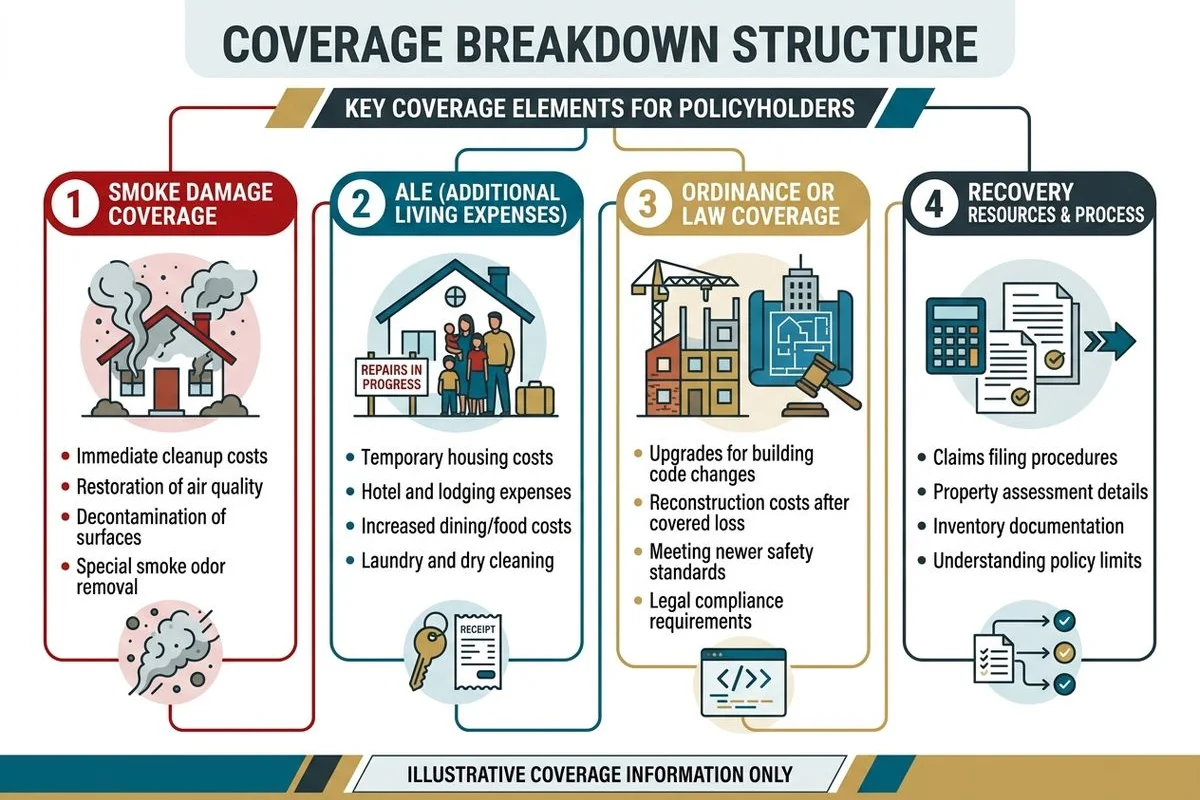 Coverage breakdown for fire claims