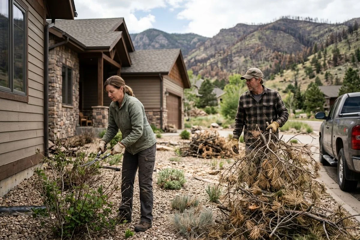 Defensible space around a Boulder home
