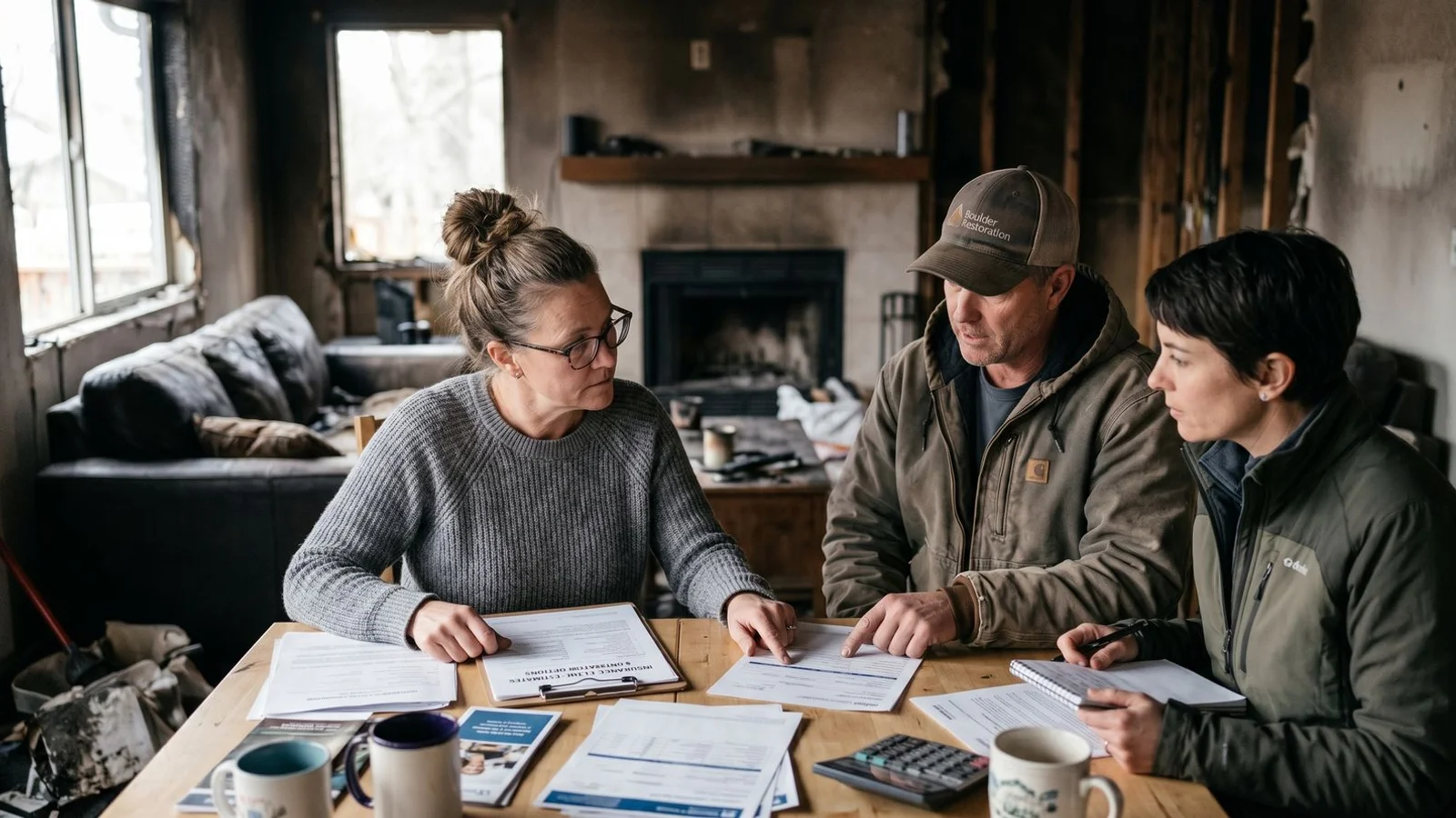 Homeowner confidently reviewing contractor options