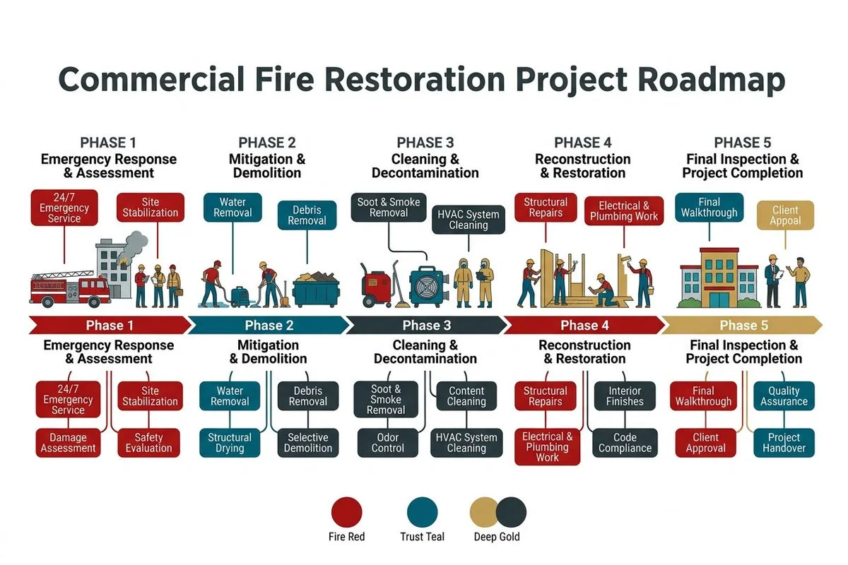 Milestone roadmap for a commercial project