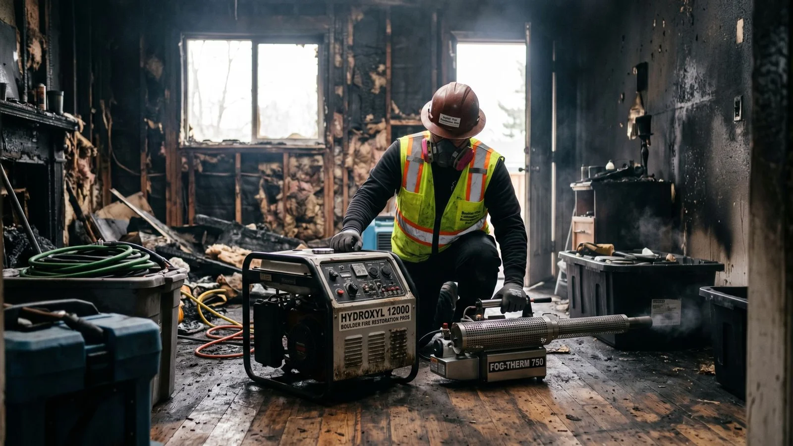 New industrial hydroxyl generators and thermal foggers in the Boulder Fire Restoration Pros fleet