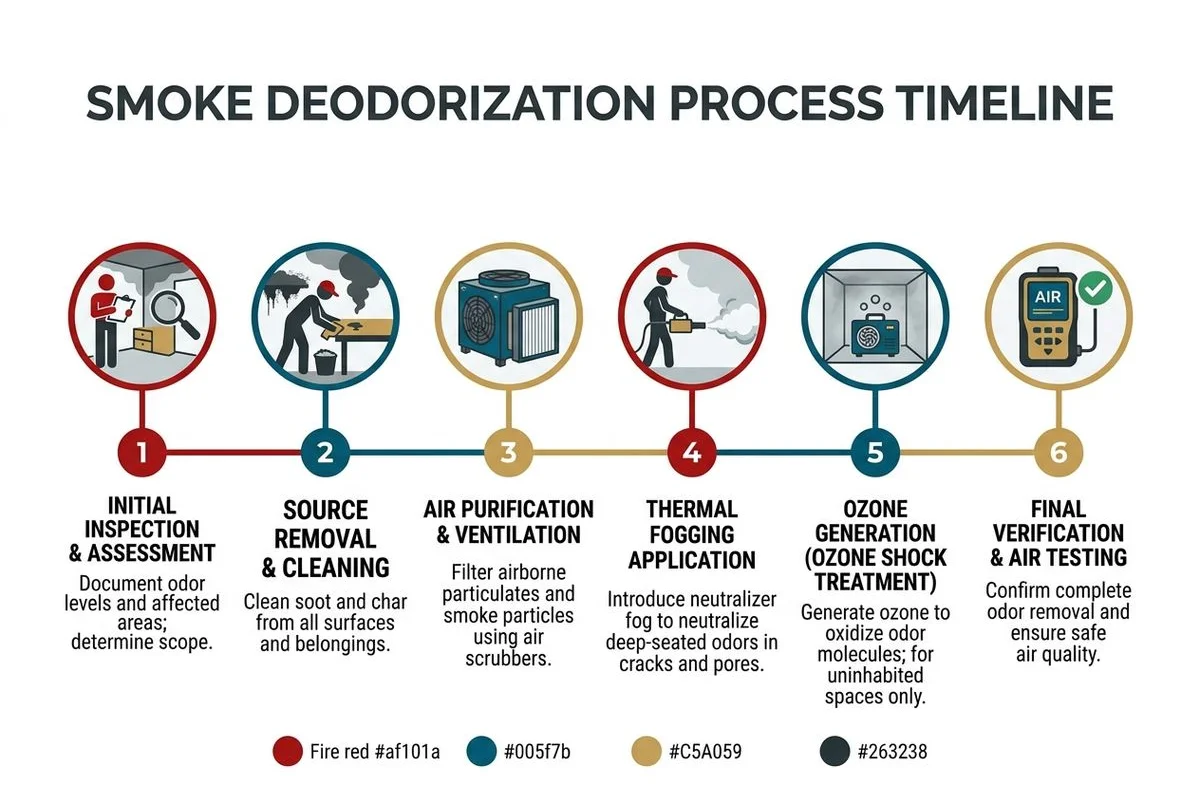 Step sequence of the deodorization process