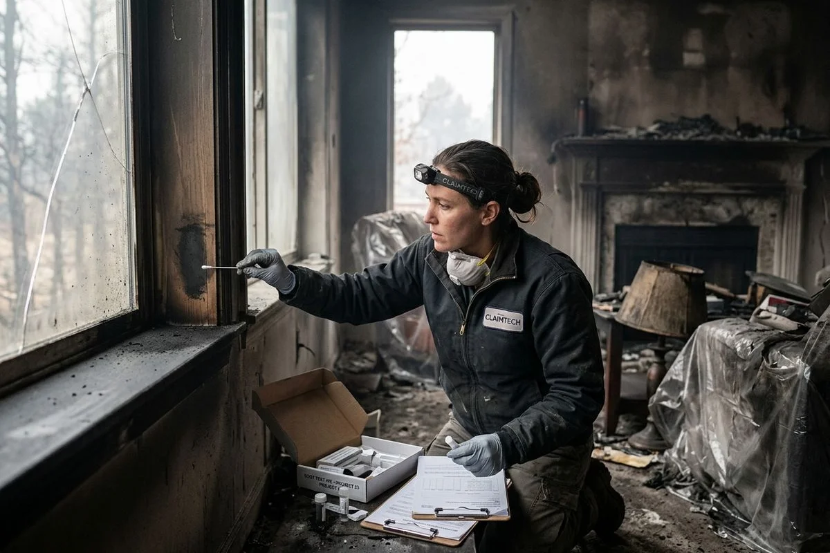 Surface testing to document smoke damage objectively